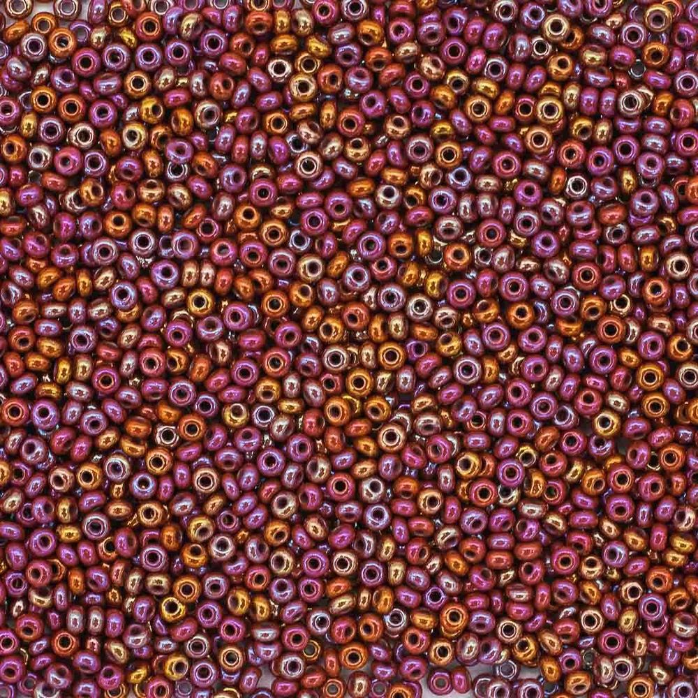 Бисер Preciosa непрозрачный радужный 10/0 (2.3 мм), круг.отв, 20гр, уп.5 шт