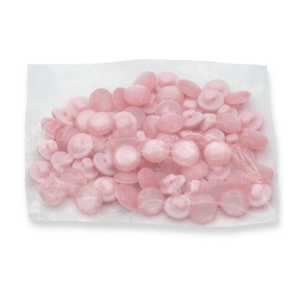 Пуговицы на ножке 18L (11мм), пластик (col.16 розовый), 72 шт, CR P-45