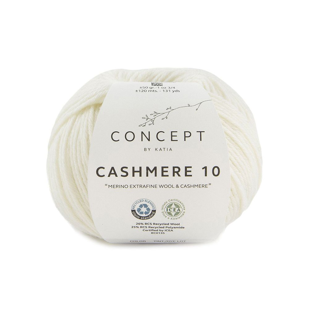Пряжа Katia (Катя) Cashmere 10 / уп.10 мот. по 50 г, 120 м, 2306-1 /TOS/