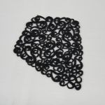 Пришивная кружевная вставка 160 мм, гипюр, 10 шт, Турция, черный, Gamma GIC-22-01