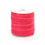 Лента бархатная (тесьма) 20.0 мм / 22.86±1 метров, арт.20VR27 нейлон цв.яр.розовый