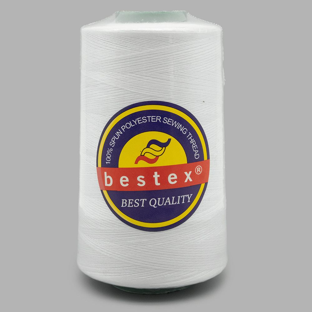 Нитки универсальные Bestex 40/2, 4570 м (5000 ярд) / 1 кат., 001 белый
