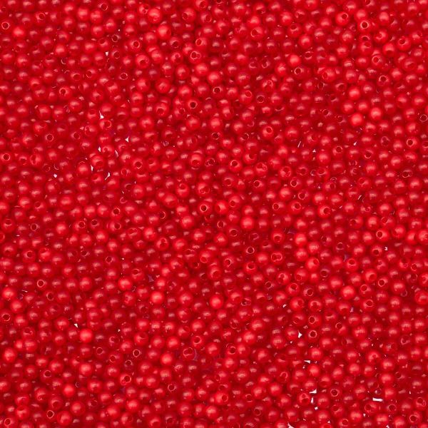 Бусины пластик ⌀4 мм, 500 г, полупрозначные, AD049 красный, 7728459