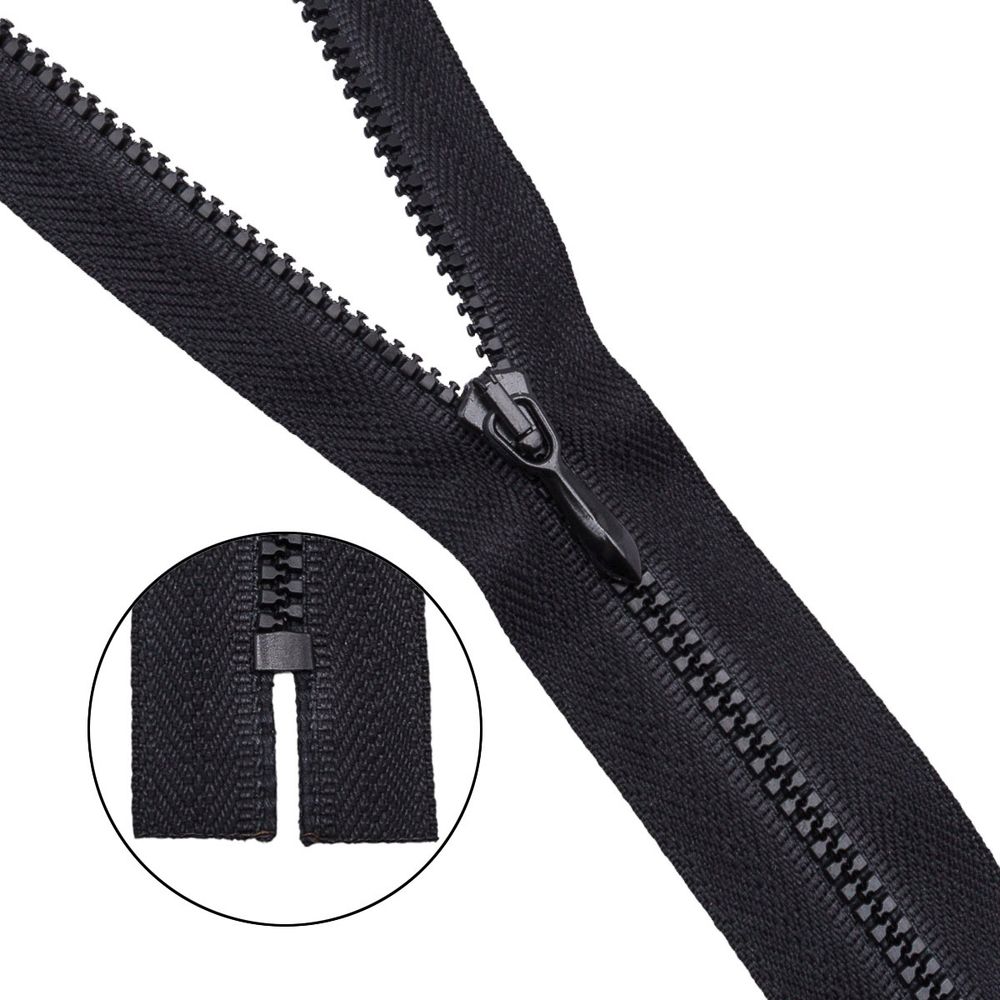 Молния трактор Arta Т5 (4.5 мм) 1 зам., 18 см, н/раз., цв. 077 черный, уп.10 шт