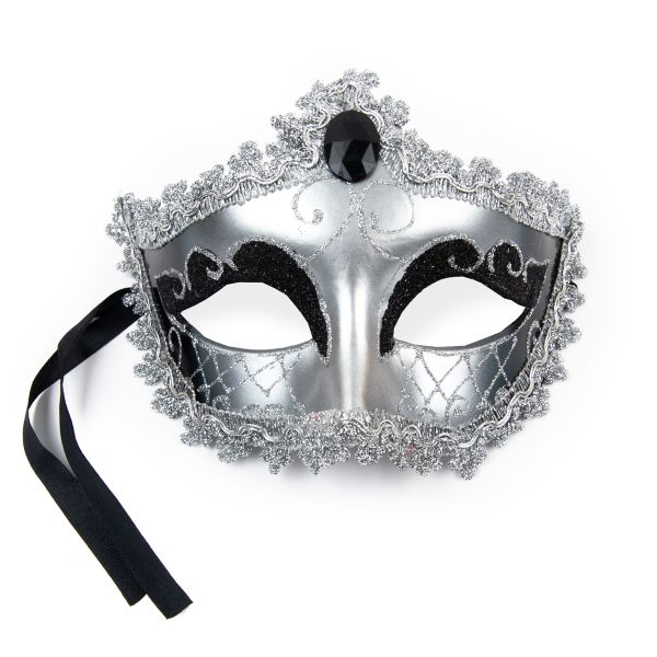 Маска карнавальная, Серебряно-черная, Boomzee PBZ-82