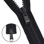 Молния трактор Arta Т8 (8 мм) 2 зам., разъем., 100 см, ОПТ. УП., 25 шт, 077 черный