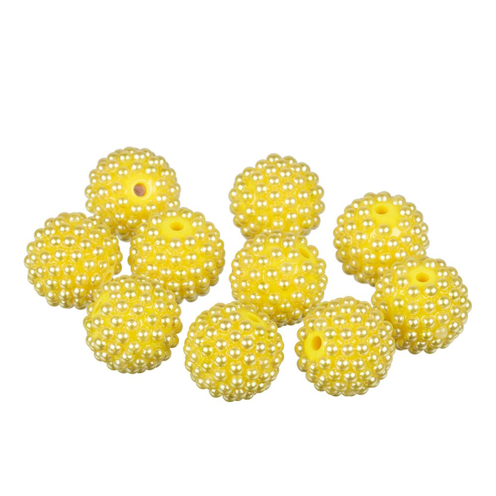 Бусины пластик 18 мм, 10 шт, №04 лимонный, Zlatka BWS-18