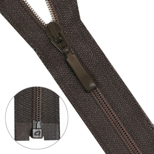 Молния спираль (витая) Arta Т5 (5 мм) 1 зам., разъем., 60 см, цв. 141 т.коричневый, уп.5 шт