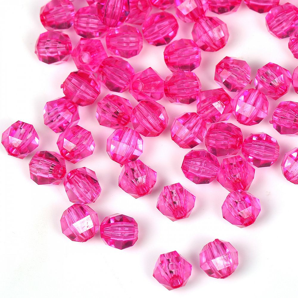 Бусины акрил ⌀10 мм, MG.3244-26 цв.26 розовый уп.500 г, Magic4Hobby