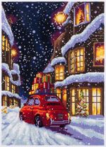 Набор для вышивания нитками Panna PR-7497, Рождественская улочка, 22.5х30 см