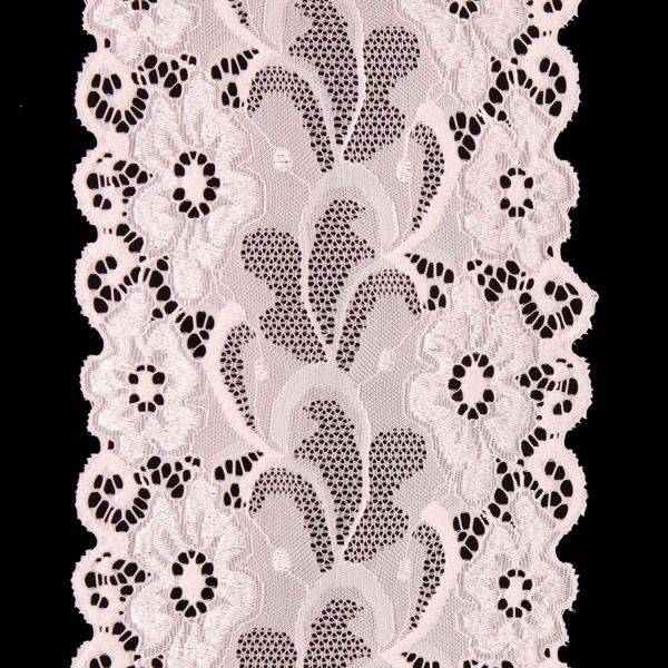 Кружево бельевое эластичное 150 мм / 13.72 м, цв. C571 молочный