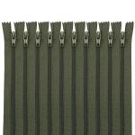 Молния спираль (витая) Т3 (3 мм) 1 зам., н/раз., 20 см, автомат, хаки, 30092, 10 шт