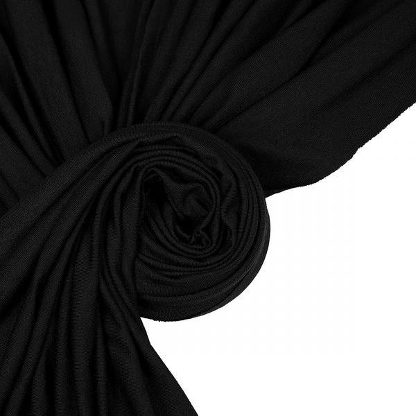 Вискоза трикотажная 240 г/м², 180 см / 1 метр, TBY.023709, черный
