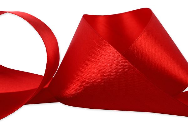 Лента атласная 2-сторонняя 50.0 мм / 33±2 метра, 104 т.красный, Gamma AL-50D