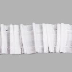 Лента (тесьма) шторная: сборка параллельная (1:2) 40 мм / 100 метров, равномерная