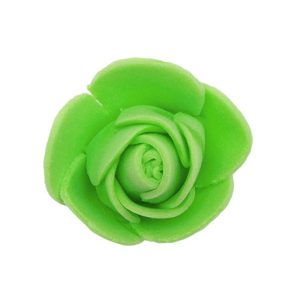 Цветочек Розочка из фоамирана 35 мм, уп. 10 шт, зеленый