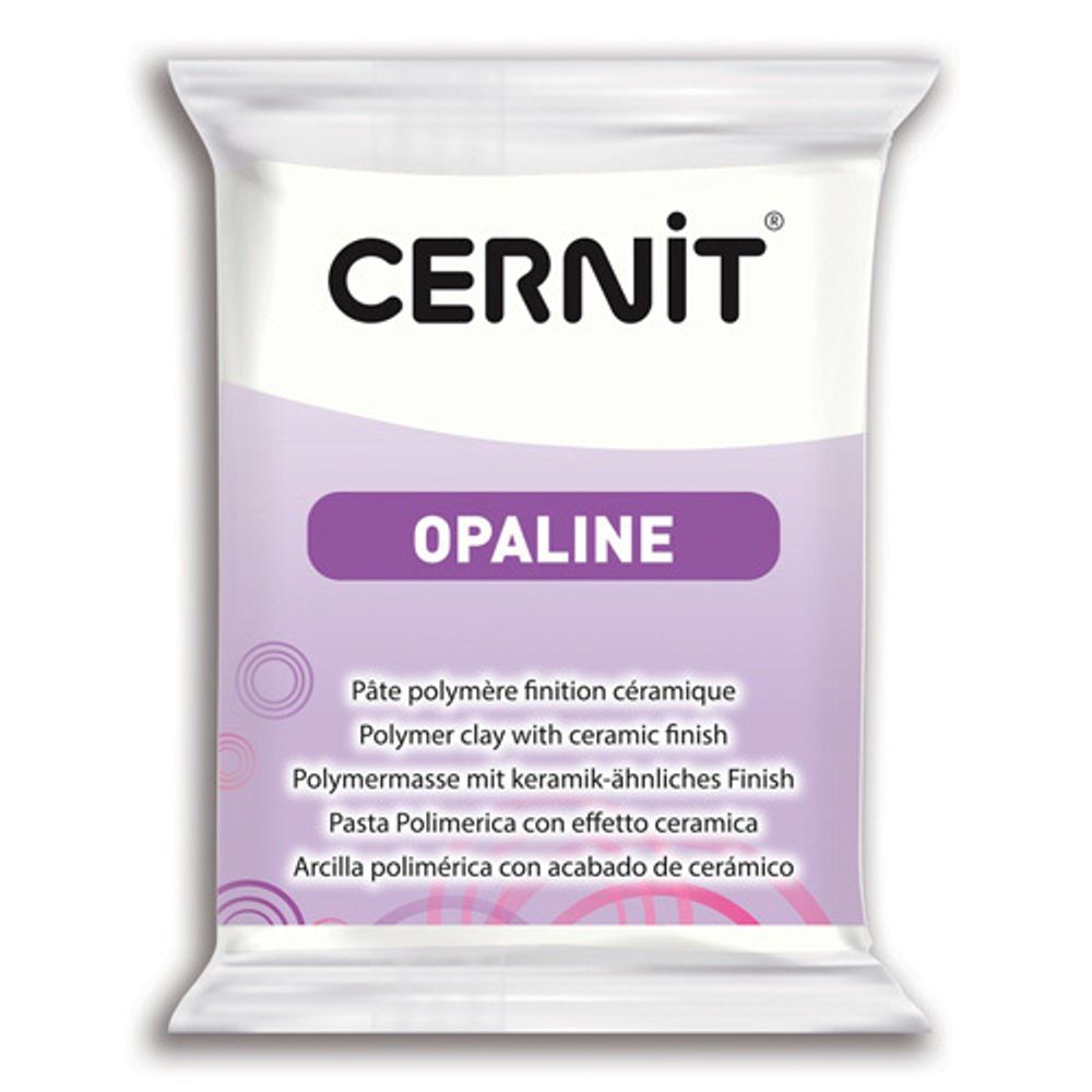 Полимерная глина Cernit Opaline запекаемая, фарфоровая 56 гр, 010 белый