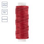 Нитки для кожи вощеные (крученые) 25 м, 005 т. красный, LC-004 Промысел