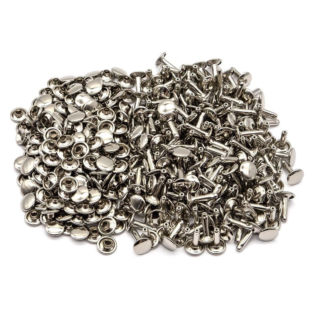 Хольнитены двухсторонние ⌀9 мм, h=12 мм, цв.никель, 200 шт