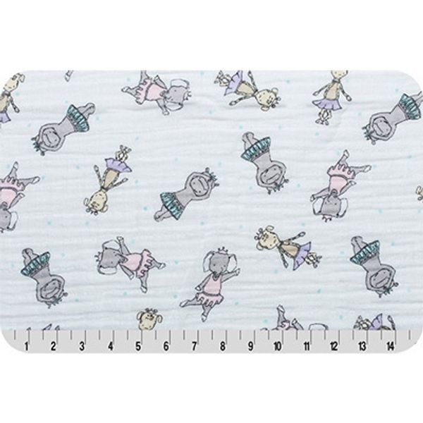 Ткань для пэчворка Peppy SMD Embrace (марлевка), отрез 100х125 см, 110 г/м², tiny dancer blush/lilac, Shannon Fabrics