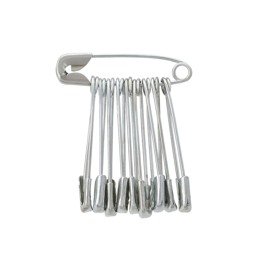 Булавки английские l=18 мм, в футляре, серебро, 100 шт