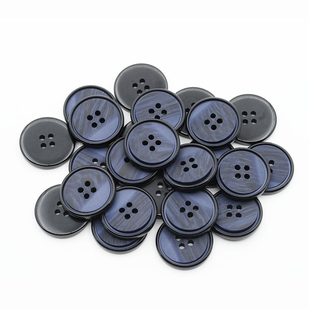 Пуговицы 4 прокола 36L (23мм), (Blue (синий)), 24 шт