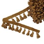 Бахрома отделочная 50.0 мм / 10 метров, с кистями 201 кофе