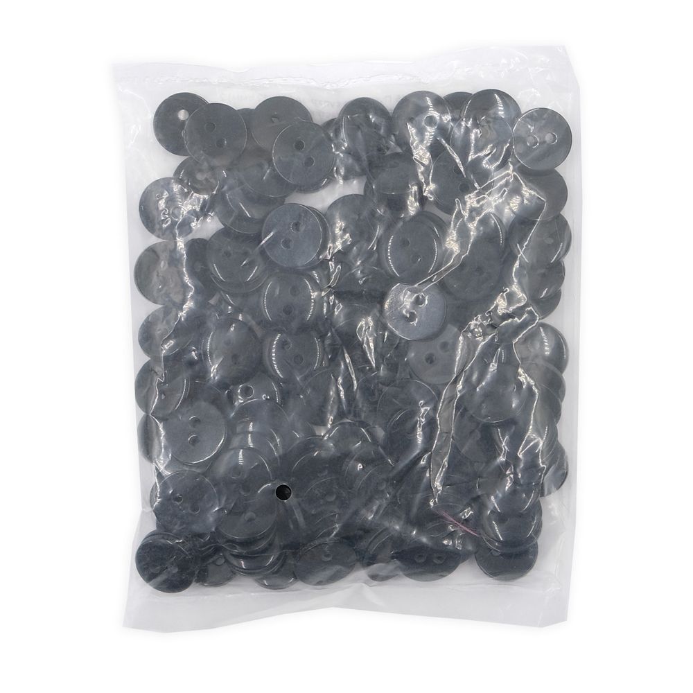 Пуговицы на 2 прокола супатная 20L (12,5мм), пластик (s.black (черный глянец)), 144 шт