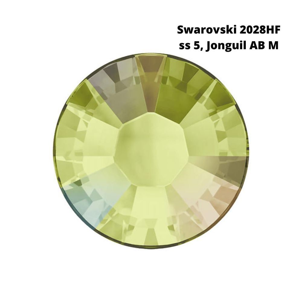 Стразы Swarovski клеевые плоские 2028HF, ss 5 (1.8 мм), Jonguil AB M, 144 шт