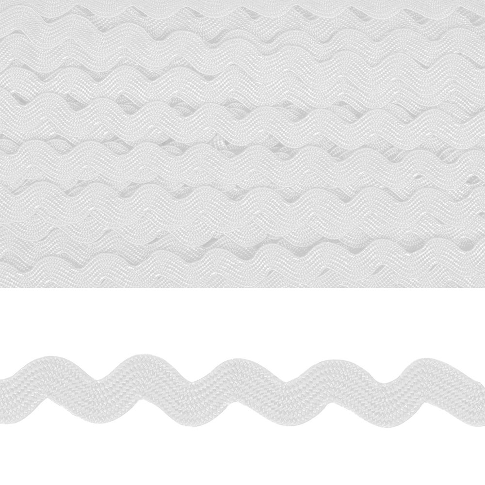 Тесьма вьюнчик 5 мм F101 белый, уп.32,92м Тесьма вьюнчик 5 мм F101 белый, уп.32,92м