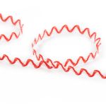 Тесьма отделочная зигзаг 5 мм, 30 м, 073 красный/ белый, Gamma JZ-5