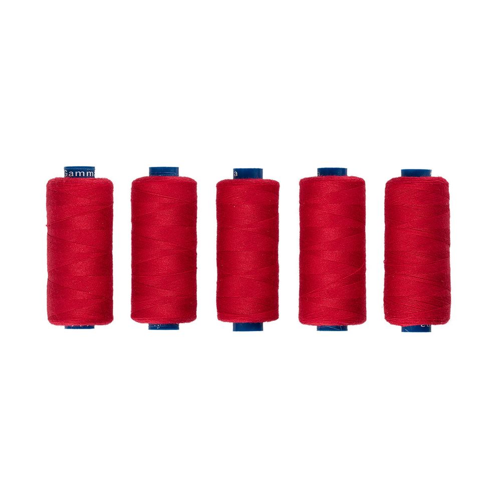 Нитки швейные бытовые Gamma 40/2, 365 м / 5 кат, №114 т.красный