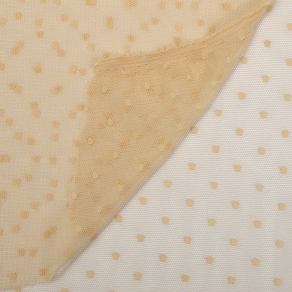 Сетка бельевая эластичная 65 г/м², шир.160 см / 188 метров, Мушка TBY.00128.03, цв.03 бежевый /00128.03/