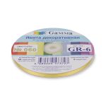 Лента репсовая (в рубчик) 6.0 мм / 45.5 метра, 060 св.оливковый, Gamma GR-06