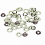 Кнопка рубашечная (джерси) открытая ⌀9.5 мм, НЕРЖ.СТАЛЬ, 244 светло-зеленый, 500шт, TBY