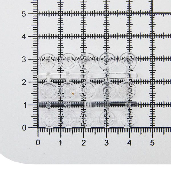 Кнопки одежные 8 мм, пластик, прозрачные, 10 шт, Pony