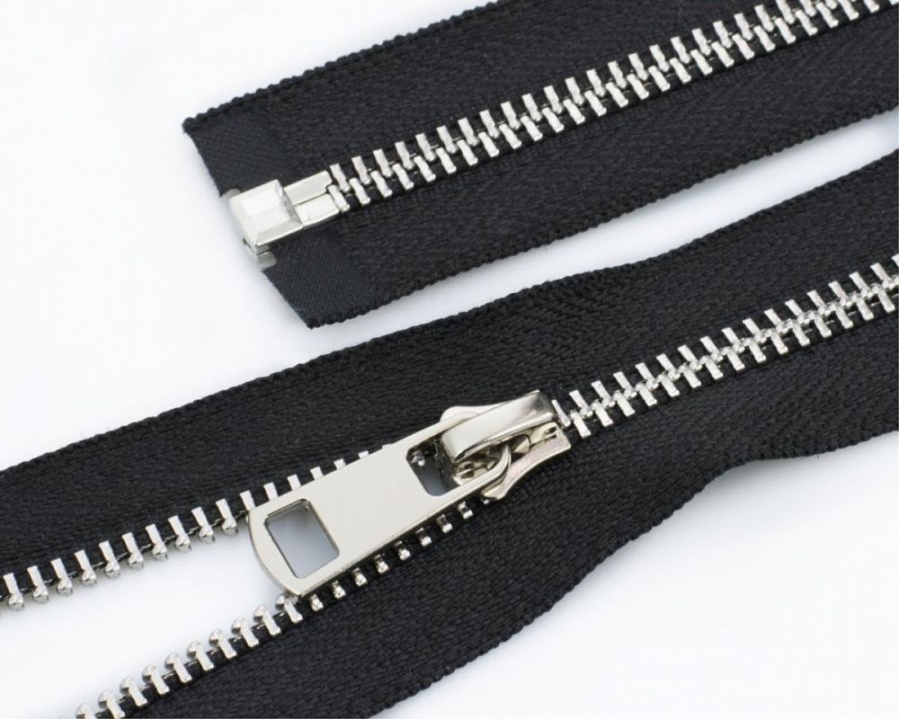 Молния металл Т3 (3 мм) 1 зам., разъем., 70 см, никель, цв.D580 черный, MaxZipper Premium, 1 шт /TOS/