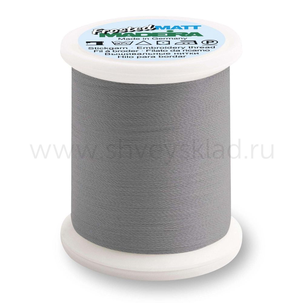 Нитки вышивальные супер матовые Madeira Frosted Matt №40, 500 м, цв. 7741, 9848, 1 катушка