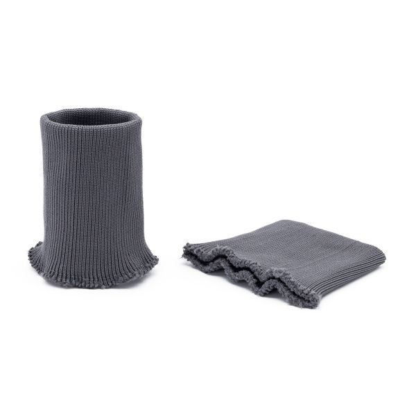 Манжеты трикотажные 9.0х9.5 см, 1 пара, средней плотности 14 кл, 1х1, 8123 серый