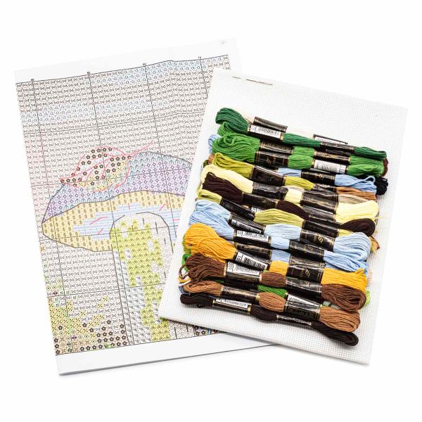 Набор для вышивания нитками Hobby&Pro, Грибная пора, 33х18 см