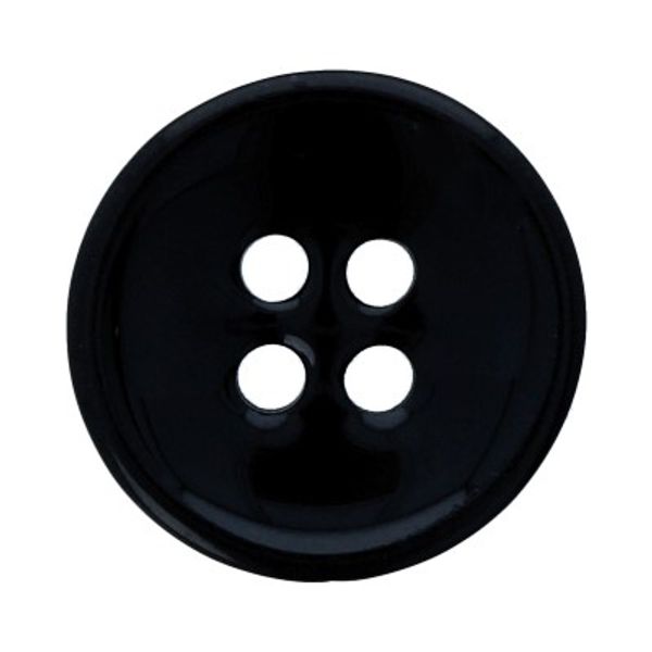 Пуговицы 4 прокола костюмные 15 мм, 36 шт, А008 черный, Gamma RIO 0034