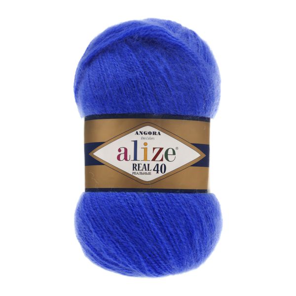 Пряжа Alize (Ализе) Angora Real 40 / уп.5 мот. по 100 г, 430м, 141 василек A