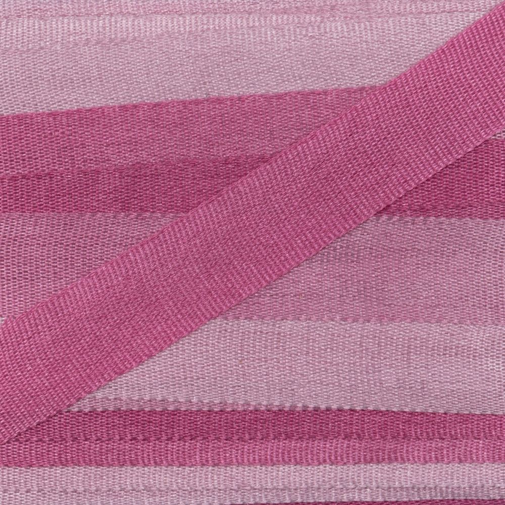 Лента (тесьма) шелковая 7.0 мм / 45.5±0.5 метров, M037 розовый/т.розовый, Gamma SRM-7