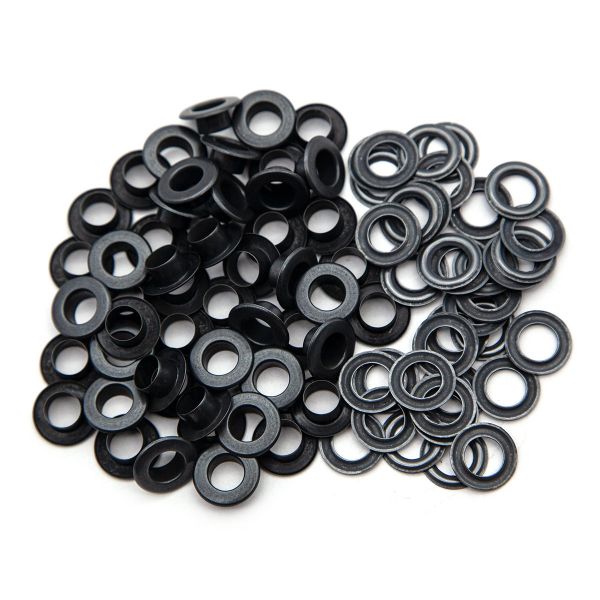 Люверсы металл ⌀_8.0 мм (внутр.), латунь, цв.чернен. плоский, 50 шт, BIG