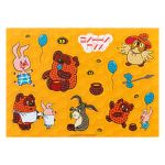 Алмазная (кристальная) мозаика Фрея CMF-ALVN-143, Союзмультфильм. Наклейки Винни-Пух и все-все-все, 19.5х14 см