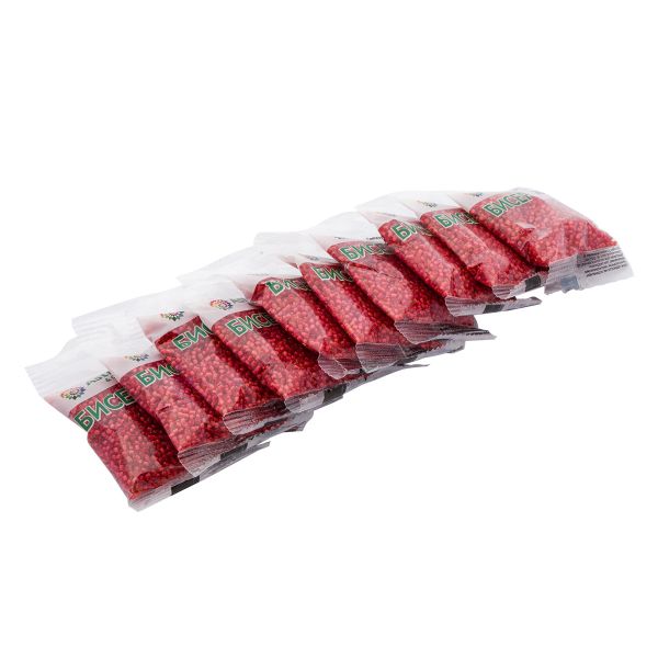 Бисер Astra&Craft 11/0 (2.1 мм), 200 г (10х20 г), цв. 316-О кирпичный/прозрачный с цветным центром