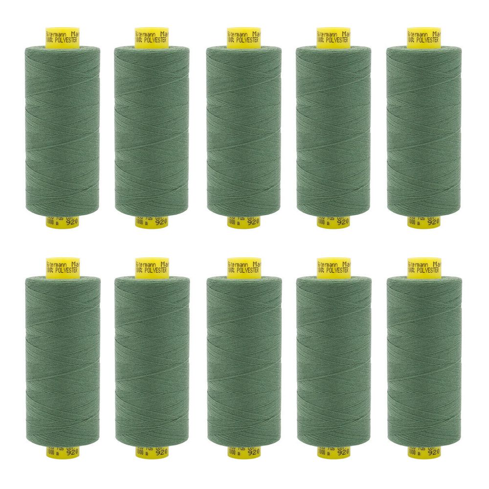 Нитка особо тонкая Gutermann Mara №150 (150/2), 1000 м, 713953, цв. 920 спаржа, 1 катушка