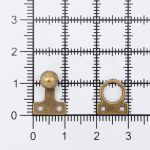 Крючки пришивные декоративные 10х21 мм, бронза, 10 шт