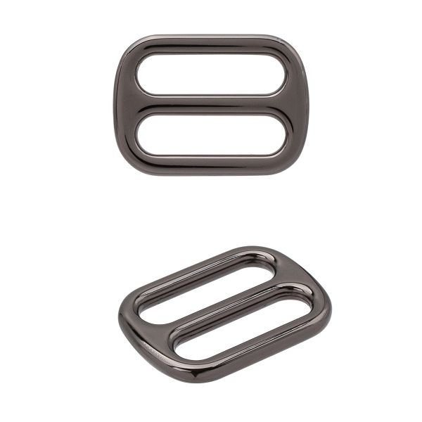 Пряжка регулировочная металл литая 15.0 мм (20х15мм), черный никель (олово), МВ2342, 6 шт