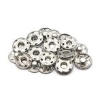 Кнопка пришивная металл ⌀19.0 мм, никель, 10 шт, КПР1